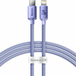 Baseus Crystal Shine Braided USB-C to Lightning Cable 20W Μωβ 1.2m 