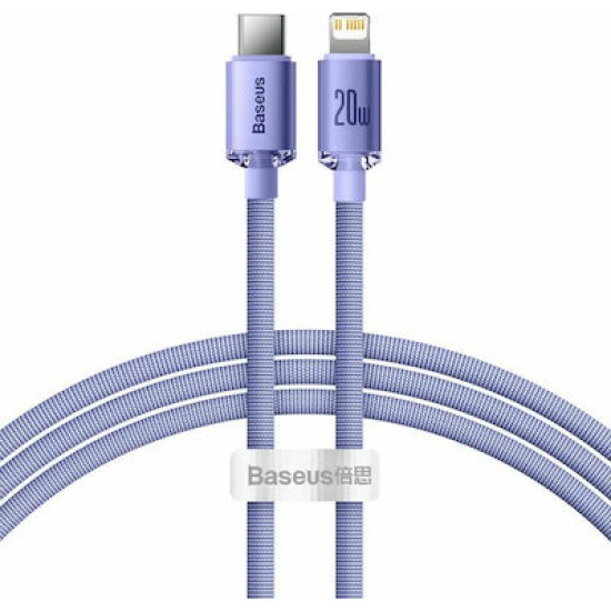 Baseus Crystal Shine Braided USB-C to Lightning Cable 20W Μωβ 1.2m 