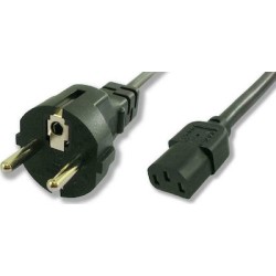 Powertech Schuko - IEC C13 Cable 1.5m Μαύρο (CAB-P002)