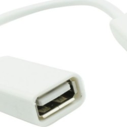 Μετατροπέας micro USB male σε USB-A female Λευκό