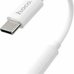 Hoco LS30 Μετατροπέας USB-C male σε 3.5mm female Λευκό 