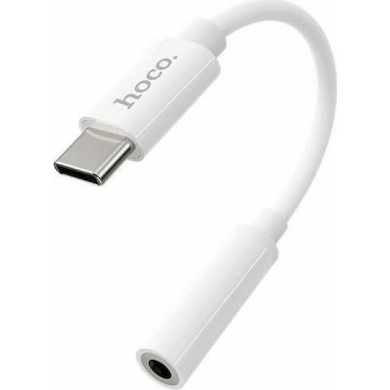 Hoco LS30 Μετατροπέας USB-C male σε 3.5mm female Λευκό 