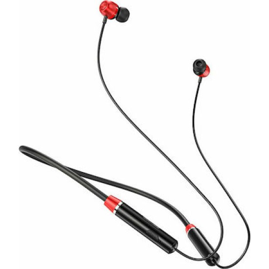 Hoco ES53 Coolway In-ear Bluetooth Handsfree Ακουστικά με Αντοχή στον Ιδρώτα Κόκκινα