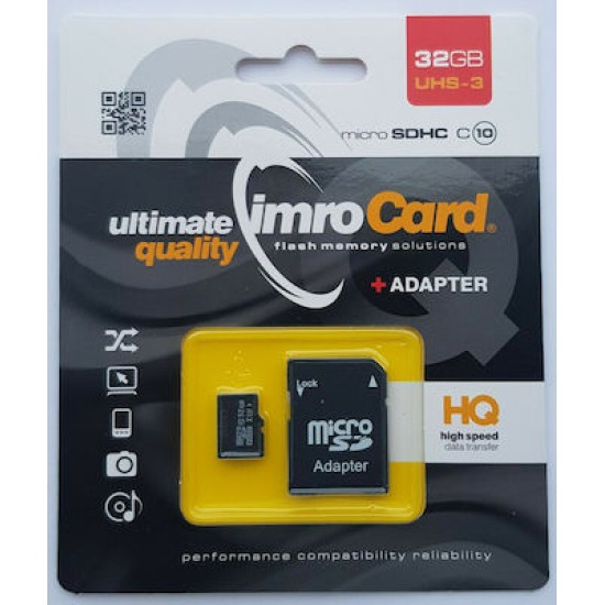 IMRO microSDHC 32GB Class 10 U1 UHS-I με αντάπτορα