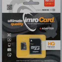 IMRO microSDHC 16GB Class 10 U1 UHS-I με αντάπτορα