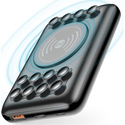 Forever WTB-100 Power Bank 10000mAh με Θύρα USB-A και Θύρα USB-C Quick Charge 3.0 Μαύρο