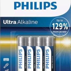 Philips Ultra Αλκαλικές Μπαταρίες AAA 1.5V 4τμχ