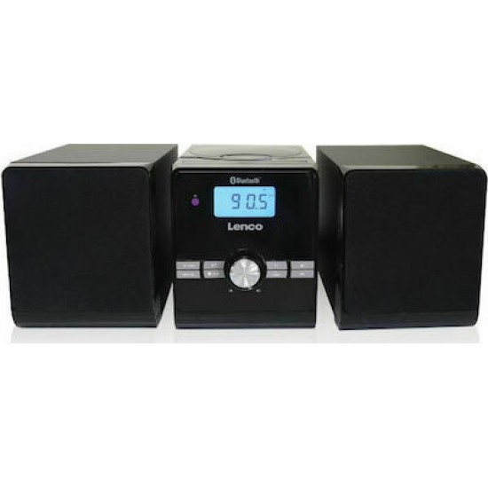 Lenco Ηχοσύστημα 2.0 MC-030 10W με CD Player και Bluetooth Μαύρο
