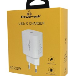 Powertech Φορτιστής Χωρίς Καλώδιο με Θύρα USB-C 20W Power Delivery Λευκός