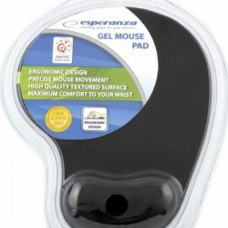 Esperanza Gel Mouse Pad 230mm με Στήριγμα καρπού Μαύρο