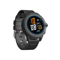 INTIME Παιδικό Smartwatch με GPS και Καουτσούκ/Πλαστικό Λουράκι Μαύρο
