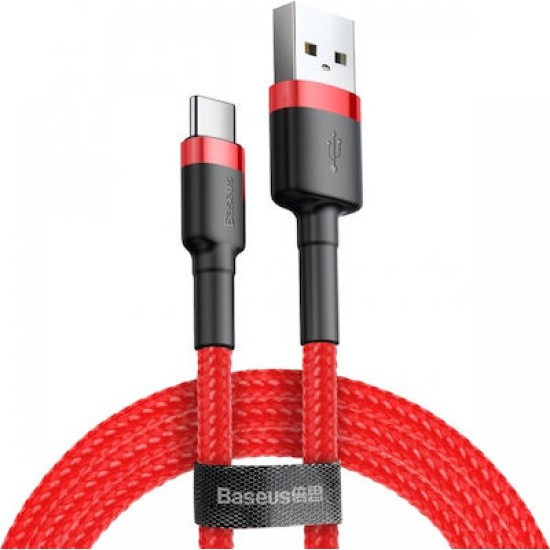 Baseus Cafule Braided USB 2.0 Cable USB-C male - USB-A male Κόκκινο 1m