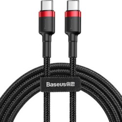 Baseus Cafule Braided USB 2.0 Cable USB-C male - USB-C male Μαύρο 1m 