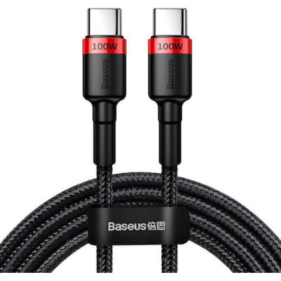 Baseus Cafule Braided USB 2.0 Cable USB-C male - USB-C male Κόκκινο 2m