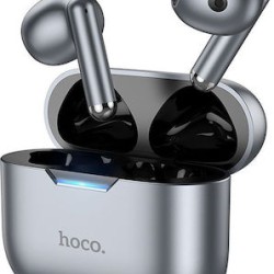 Hoco EW34 Earbud Bluetooth Handsfree Ακουστικά με Θήκη Φόρτισης Γκρι