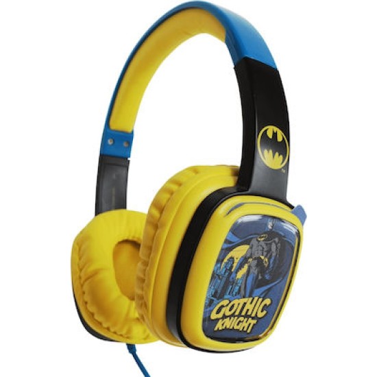 Lazerbuilt Batman Flip 'N Switch Ενσύρματα Over Ear Παιδικά Ακουστικά Πολύχρωμα