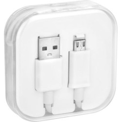 Regular USB 2.0 to micro USB Cable Λευκό 1m 