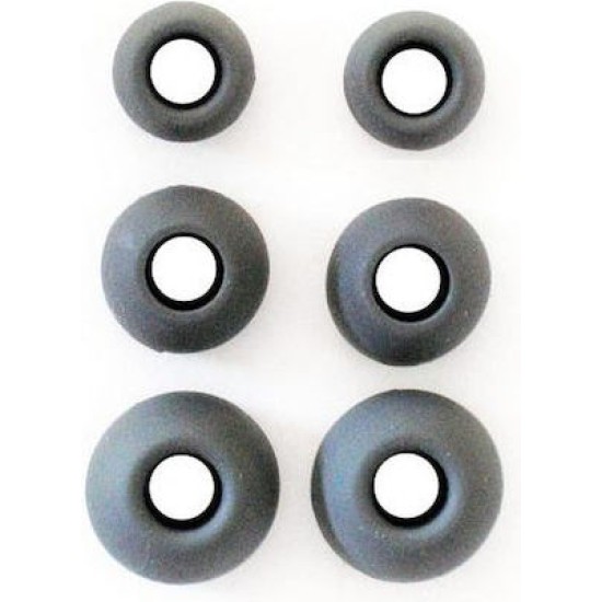 Rubbers for Earphones (3 Size in Set) Black