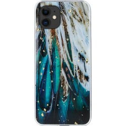 Θήκη TPU Gold Glam Apple iPhone 11 (6.1") Feathers