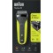 Braun Series 3 300s Black Green Ξυριστική Μηχανή Προσώπου Επαναφορτιζόμενη