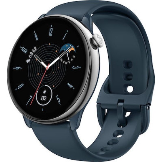 Amazfit GTR Mini Stainless Steel 42mm Αδιάβροχο Smartwatch με Παλμογράφο (Ocean Blue)