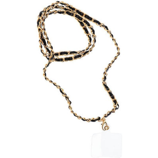 Strap Pendant Λουράκι Λαιμού για Κινητά Μαύρο