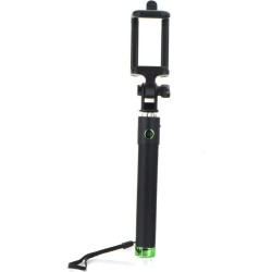 Combo Selfie Stick με Καλώδιο Πράσινο