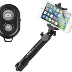 Blun Selfie Stick Tripod με Bluetooth Μαύρο