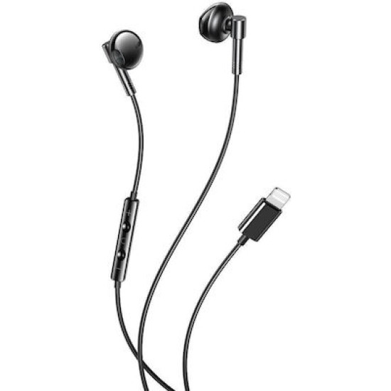 XO EP61 Earbuds Handsfree με Βύσμα Lightning Μαύρο