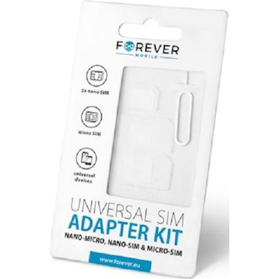 Forever Nano SIM Adapter σε Λευκό χρώμα