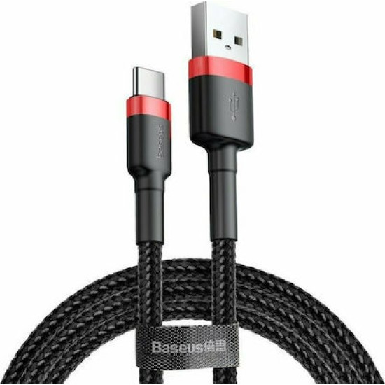 Baseus Cafule Braided USB 2.0 Cable USB-C male - USB-A male Μαύρο 2m