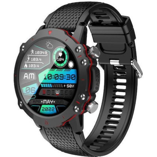 iXchange SW-07 Smartwatch με Παλμογράφο (Μαύρο)