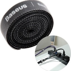 Baseus Rainbow Circle Velcro Straps Δεματικά Καλωδίων Μαύρο 1m 1τμχ