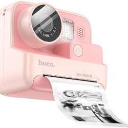 Hoco DV200 Compact Φωτογραφική Μηχανή 48MP με Οθόνη 2" Ροζ