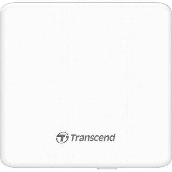 Transcend Εξωτερικός Οδηγός Εγγραφής/Ανάγνωσης CD/DVD για Desktop / Laptop Λευκό