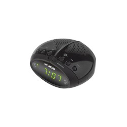 HYUNDAI επιτραπέζιο ρολόι & ραδιόφωνο RAC213B με ξυπνητήρι, μαύρο