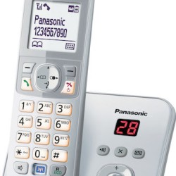 Panasonic KX-TG6821 Ασύρματο Τηλέφωνο με Aνοιχτή Aκρόαση Ασημί