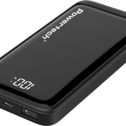 Powertech PT-1326 Power Bank 10000mAh 22.5W με 2 Θύρες USB-A και Θύρα USB-C Power Delivery / Quick Charge 3.0 Μαύρο