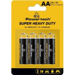 Powertech Carbon Μπαταρίες Zinc AA 1.5V 4τμχ