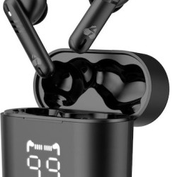 Powertech PT-1227 In-ear Bluetooth Handsfree Ακουστικά με Αντοχή στον Ιδρώτα και Θήκη Φόρτισης Μαύρα
