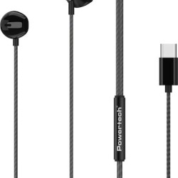 Powertech Ακουστικά Ψείρες In Ear PT-1032 Type-C Μαύρα