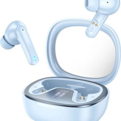 Hoco EQ6 In-ear Bluetooth Handsfree Ακουστικά με Θήκη Φόρτισης Μπλέ