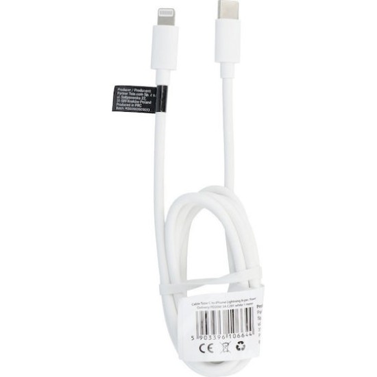 Cable Type c - To Lightning PD 3A 20W C291 1m White