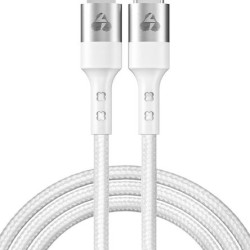 Powertech Braided USB-C to Lightning Cable 20W Λευκό 1m (PTR-0127)
