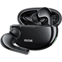 WK WS-16 In-ear Bluetooth Handsfree Ακουστικά με Θήκη Φόρτισης Μαύρα