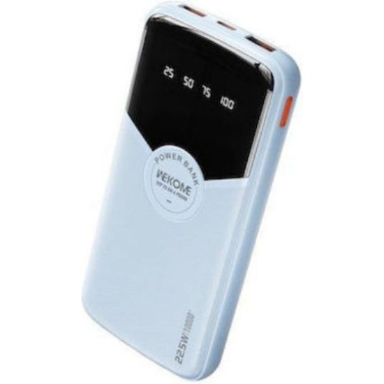 WK WP-43 Power Bank 10000mAh 22.5W με 2 Θύρες USB-A και Θύρα USB-C Power Delivery Μπλε