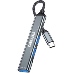 Kakusiga USB 3.0 Hub 4 Θυρών με σύνδεση USB-C Γκρι