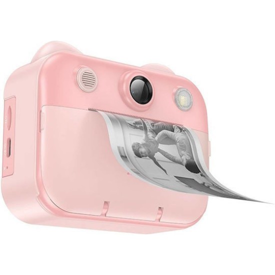 Hoco DV204 Compact Φωτογραφική Μηχανή 48MP Ροζ