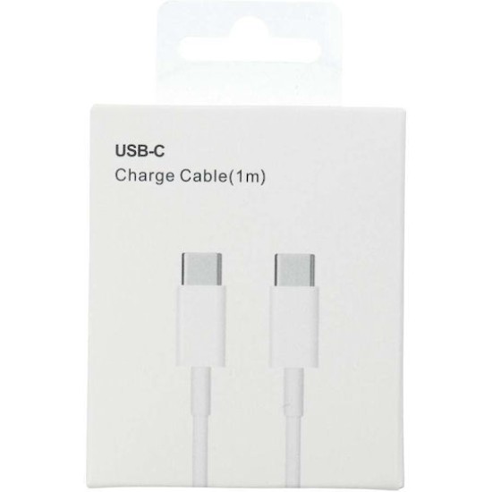 HD26 USB 2.0 Cable USB-C male - USB-C 30W Λευκό 1m