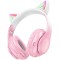 Hoco W42 Cat Ears Ασύρματα / Ενσύρματα Παιδικά Over Ear Ακουστικά με 12 ώρες Λειτουργίας Cherry Blossom HC-W42RD
